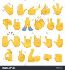 Set Of Hands Icons And Symbols Emoji Hand Icons Different Gestures Hands Signals And Signs Vector Illustration Symbols Emoji I Hands Icon Hand Emoji Emoji