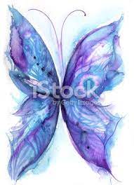 Watercolor Abstract Of A Blue And Purple Butterfly Watercolor Butterfly Tattoo Butterfly Watercolor Purple Butterfly Tattoo