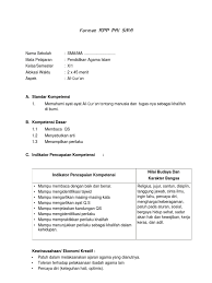Rpp daring matematika kelas 8 semester 1 kurikulum 2013 revisi 2018. Format Rpp Pai Sma