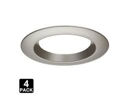 Neweggbusiness 4 Inch Interchangeable Trim Ring Recessed Light Fixture Trim For Torchstar Recessed Downlight Round Satin Nickel Pack Of 4