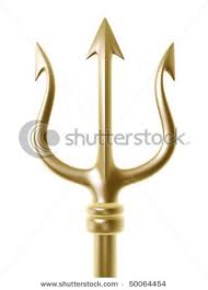 Gold Neptune Trident Wall Ornament Poseidon Trident Trident Poseidon Tattoo