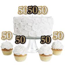 A basket weave on the sides of the 8 round and 13 rectangle with tons of daisies and baby breath top off this perfect cake! Adult 50th Birthday Gold Dessert Cupcake Toppers Birthday Party Clear Treat Picks Set Of 24 Walmart Com Walmart Com