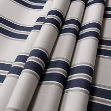 Black And White Striped Awning Material Sunbrella Awning Stripe 4916 0000 Navy Taupe Fancy 46 Fabric Sailrite In 2020 Sunbrella Awning Fabric Awning House Awnings