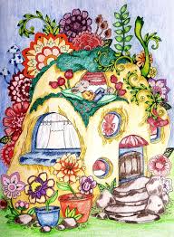 Nice Little Town Kim Rinehart Colorist Whimsical Art Coloring Books Drawings