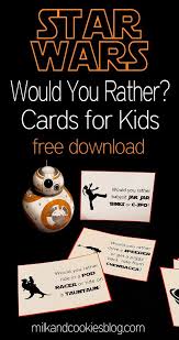 Would You Rather Star Wars Themed Questions For Kids Star Wars Party Games Star Wars Games Star Wars Kids