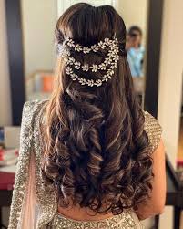 This hairstyle makes your hair look voluminous and fluffy. Sangeet Modern Indian Wedding Hairstyles For Long Hair Novocom Top