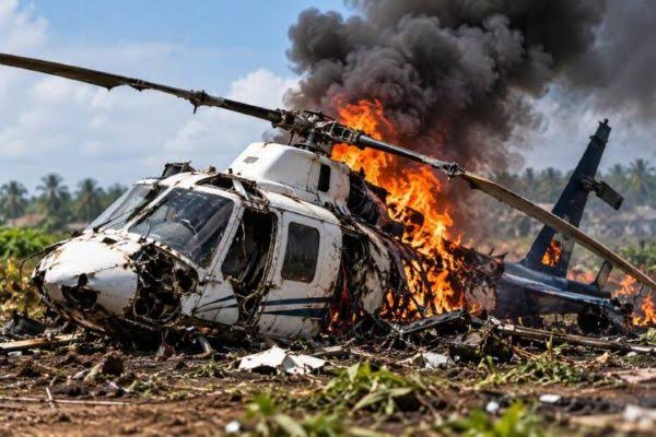 Breaking: Many feared dead as helicopter crashes in Ondo community + Video |