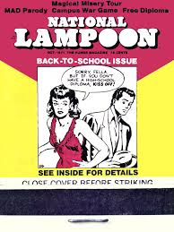 first printing magazine is fine. Issuesoctober 1971 Vol 1 No 19 Back To School Mark S Very Large National Lampoon Site