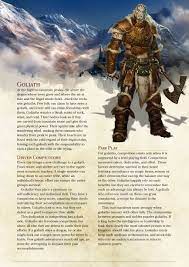 race #goliath | Dungeons and dragons races, Dungeons and dragons, Dungeons  and dragons 5