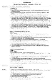 Production Engineering Resume Samples Velvet Jobs