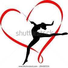 Stock Vector Rhythmic Gymnastics Logo 264887231 Dibujos De Gimnasia Artistica Silueta De Bailarina Vectores Gratis