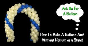 Happy Birthday Party Balloon Decoration Ideas Without Helium Balloon Arch No Helium No Stand Balloon Arch Helium Balloons Decoration Balloon Arch Diy