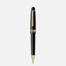 Image result for thin black montblanc gold trim