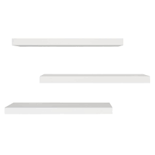 Kiera Grace Kieragrace Kg Maine Wall Shelf Set Of 3 Fn00294 5mc The Home Depot White Floating Shelves Floating Shelves Wall Shelves