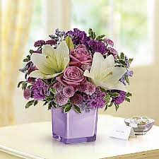 Pin By Patterson S Flowers On Purple Purple Bouquet Purple Carnations Flower Delivery