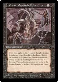 Meanwhile, faust is more reluctant to accept mephistopheles—and at the end of the play, faust is forgiven by the grace of god and carried away to heaven , rather than. Chains Of Mephistopheles Leg Hareruya