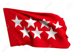 The flag of the city of madrid represents the city's coat of arms centred on a crimson field. 3d Rendering Of A Community Of Madrid Flag On A White Background Stock Photo Picture And Royalty Free Image Image 45750031