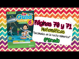 En la tabla de la página anterior 2. Guia Sexto Grado Paginas 70 Y 71 Matematicas Youtube
