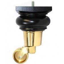 Faith Black Mahogany Wooden Furniture Legs With Extra Large Round Brass Castors Wooden Furniture Legs Furniture Legs Furniture Wheels