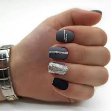 We have collected wedding nails 2021 ideas based on the instagram trends. Dark Charcoal Black Sliver Accents Dark Nail Designs Elegant Nails Gel Nails