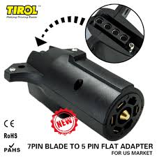 Trailer wiring diagrams 4 way systems. Tirol 7 Way Pin Rv Blade To 5 Way Flat Trailer Wiring Adapter Trailer Light Plug Connector For America T24506b Blade Blade Blade 5blade 7 Aliexpress