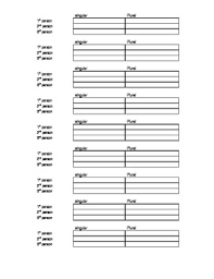 Blank Verb Conjugation Charts For Language Study