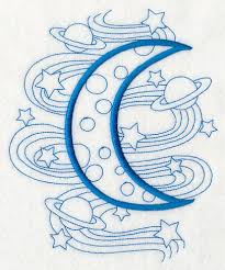 Please note that the large scale embroidery design can inhibit the stretch of the knit. Doodle Moon Design M2820 From Www Emblibrary Com Machine Embroidery Designs Embroidery Library Machine Embroidery
