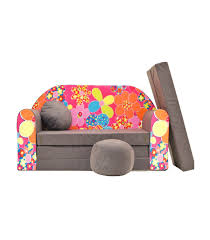 4.5 out of 5 stars. Childrens Sofa Bed Type W Fold Out Sofa Foam Bed For Children Free Pillow And Pouffe Wa12