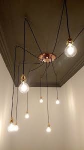 Handmade Copper Or Brass Spider Light Bespoke Industrial Chandelier Pendant Shop Ceiling Light Artist Light Retro Superior Quality Spider Light Copper Lighting Ceiling Light Design