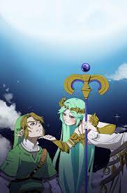 link and palutena (the legend of zelda and 4 more) drawn by arechan |  Danbooru