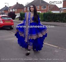 Shop Online Beautiful Afghan Women Gown In Blue Color Persian Nikah Event Dress Afghan Dresses Afghan Wedding Afghan Fashion
