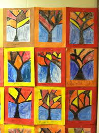 Abstract Trees Fourth Grade Art Elementary Art Fall Art Projects Class Art Projects