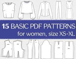 You can find any number of free pdf sewing patterns out in the vast space of the internet. 15 Basic Pdf Sewing Patterns For Women Pdf Patterns For Etsy