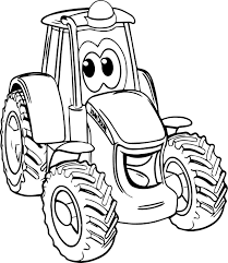 Wydrukuj za darmo kolorowankę i pomaluj traktor. Kolorowanka Wesoly Traktor Do Druku I Online