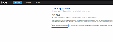 Find the copyright free stock images for your project. Get Flickr Api Key