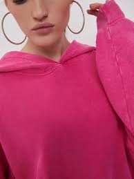 Худи женское без капюшона фуксия