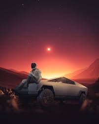 Join now to share and explore tons of collections of. Starman Resting At His Tesla Cybertruck On Mars By Eashan Misra Tesla Starman Truck Art