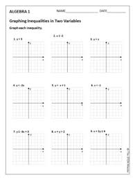 Graphing inequalties in two variables. Solving Linear Inequalities Worksheets By The Stem Master Tpt