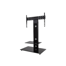 Plan tv cabinet with drop down and hinged door, available in 6 models and widths. Avf Lesina 27 In Black Metal Pedestal Tv Stand Fits Tvs Up To 55 In With Flat Screen Mount Fsl700leb A The Home Depot