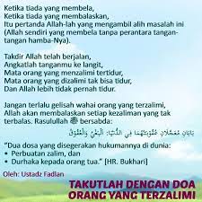 Tiga orang ini ketika memanjatkan sesuatu. Takutlah Dengan Doa Orang Yang Terzalimi