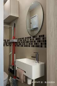 火炭駿景園 訂造pure掛牆洗手盆 功能鏡 bc 00016 round mirror bathroom bathroom mirror mirror