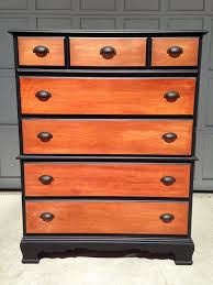 Sold Black And Tan Two Tone 60 S Bassett Colonial Dresser Sold By Chairishedfurnishing Diy Dresser Makeover Refinishing Furniture Diy Dresser