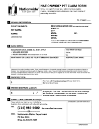 Nationwide Pet Insurance Claim Form Fill Out And Sign Printable Pdf Template Signnow
