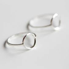 Circle Ring Sterling Silver Minimalist Full Circle Ring Karma Ring Midi Ring Silver Engagement Rings Silver Rings Jewelry