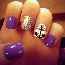 60 Cute Anchor Nail Designs Cuded Anchor Nail Designs Anchor Nail Art Nautical Nails
