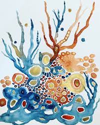 December morning, coral reef painting, oil on canv. Pin On Arte