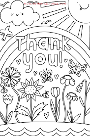 The kiddos had a great time coloring these cards. Thank You Card Coloring Printable Printable Thank You Card Coloring Sheets The Crazy Craft