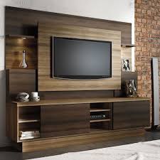 The media console has two adjustable shelves with double hourglass glass doors, so remotes work even when closed. Wall Mounted Brown 6 Feet Designer Wooden Led Tv Unit For Residential Rs 45000 Unit Id 21795860848