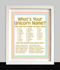 Rainbow Unicorn Party Unicorn Name Unicorn Birthday