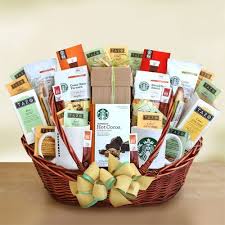 Deluxe Starbucks Gourmet Coffee Gift Basket Blast Gifts Starbucks Coffee Gifts Starbucks Gift Baskets Tea Gift Baskets